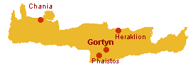 map of Gortys in Crete