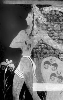 minoan prince, fresco in Knossos, Crete, Kreta
