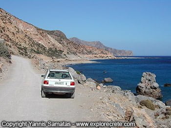 road from paleochora to anidri beach