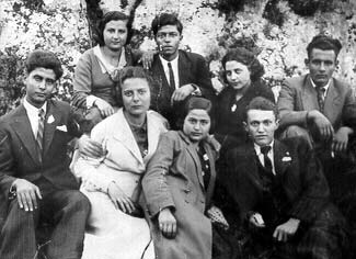 old photo of people in Kefalas in Crete