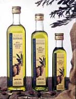 bottles with olive oil from crete
