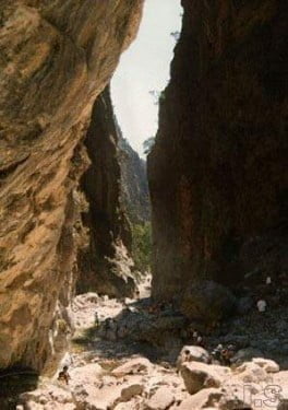 the iron gates or portes in Samaria gorge