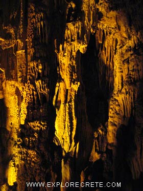 huge stalactite in zoniana cave