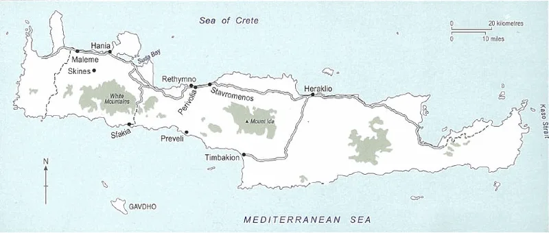 map of crete 1941