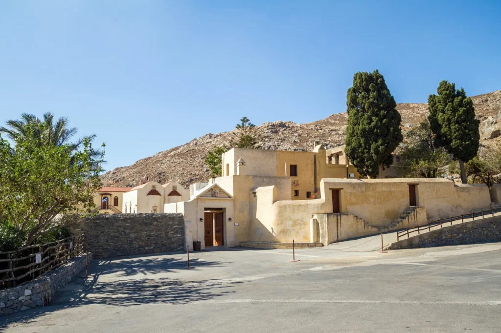 the holy monastery of preveli in crete