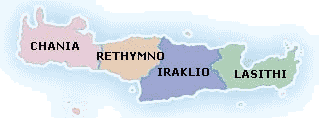 4 regions of crete
