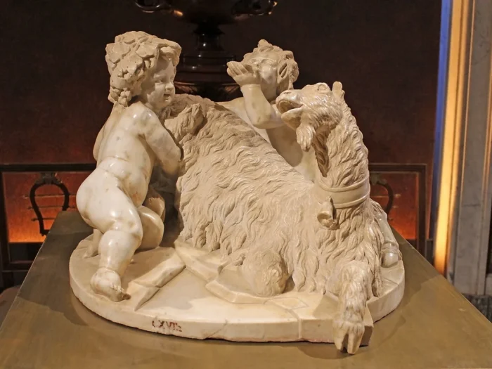 baby zeus and goat amalthea
