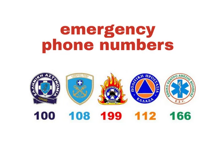 emergency phone numbers in greece