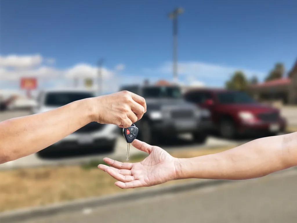 getting the key of the rental car